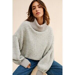 Free People Milo Pullover Gray Size Large